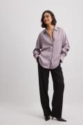 NA-KD Skjorta med kontrastsömdetalj - Purple