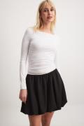 NA-KD Bubble Hem Mini Skirt - Black
