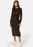 BUBBLEROOM Amira Knitted Dress Brown 2XL