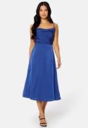 Bubbleroom Occasion Marion Waterfall Midi dress Blue 42