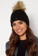 ROCKANDBLUE Pom Pom Hat Black/Natural Onesize