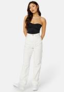 BUBBLEROOM Straight High Waist Jeans Offwhite 40