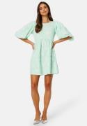 BUBBLEROOM Summer Luxe Puff Mini Dress Green 44