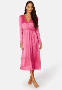 Bubbleroom Occasion Rae Satin Dress Pink 3XL