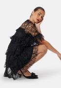 BUBBLEROOM Frill Lace Dress Black 34