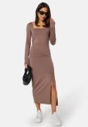 BUBBLEROOM Feya Slit Dress Dark mole XS