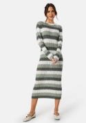 Object Collectors Item Objwasi L/S O-neck knit dress White/Striped M
