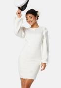 BUBBLEROOM Balloon Sleeve Short Dress White 2XL