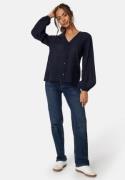 Happy Holly Broderie Anglaise V-Neck Blouse Navy 32/34