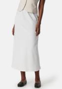 Pieces Pcfranan HW Midi Skirt Bright White L