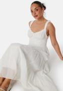 FOREVER NEW Lena Ruched Bodice Midaxi Dress Ivory 42