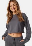 BUBBLEROOM Relaxed Cropped Sweater Dark grey XS