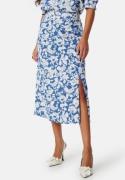 VERO MODA Vmfrej high waist 7/8 pencil skirt Blue/White/Floral S