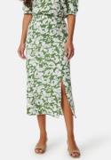 VERO MODA Vmfrej high waist 7/8 pencil skirt Green/White/Floral S