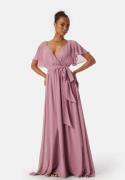 Goddiva Flutter Chiffon Maxi Dress Lavender M (UK12)