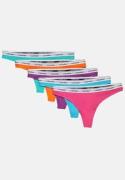 Calvin Klein 5 pack Thong Low Rise GRN/FCH FDR/DHL/BL A/VBRT ORG M