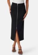 BUBBLEROOM Zip Midi Skirt Black XS