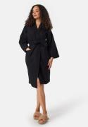 BUBBLEROOM Cotton Waffle Robe Black XXS/XS