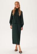 BUBBLEROOM Structured Maxi Skirt Dark green M