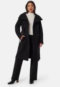 BUBBLEROOM High Neck Midi Coat Black M