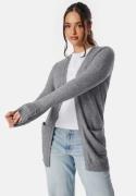 VILA Viril Open L/S Knit Cardigan Medium Grey Melange S