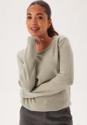 VILA Viril O-neck L/S Knit Top Oil Green Detail:MELANGE XS