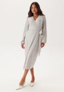 BUBBLEROOM  Pleated Wrap Dress Light beige L