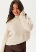 VILA Vilory High Neck L/S KNIT TOP  Eggnog Pattern:natural Melang XXL