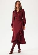 Object Collectors Item Objsateen Wrap Dress Cabernet 34