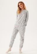 ONLY Onlchristmas Pant Light Grey Melange Aop:hearts L