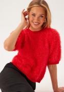 Pieces PCFee SS O-Neck Knit Top High Risk Red XL