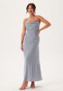 Bubbleroom Occasion Waterfall Satin Ankle dress Light blue 36