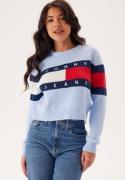 TOMMY JEANS Tjw Center Flag Sweater  C3q Sweet Blue S