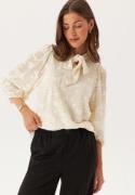 VILA Viharmonia Tie Neck 3/4 TOP  Birch M