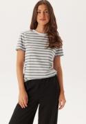 Pieces Pcria Ss Tee Stripes Noos Ultimate Grey Stripes:bright W L