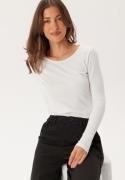 VILA Vinora L/S O-NECK TOP - NOOS O Bright White XXL