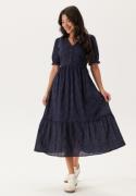 Happy Holly Broderie Anglaise V-Neck Dress Dark blue 40/42