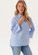 ONLY Onlaugusta Shirt  Cloud Dancer Stripes:blue Stri L