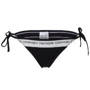 Calvin Klein CK Logo String Side Tie Bikini Svart X-Small Dam