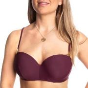 Calvin Klein Core Solid Structured Bandeu Bikini Vinröd C 32 Dam