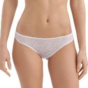 DKNY Trosor Modern Lace Trim Thong Vit nylon X-Large Dam