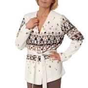 Triumph Lounge Me Cosy Bed Jacket Vit Mönstrad polyester 40/42 Dam