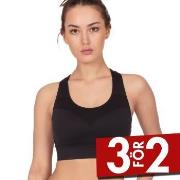 Pierre Robert BH Medium Support Sports Bra Svart polyamid Medium Dam