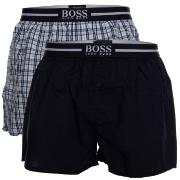 BOSS Kalsonger 2P Woven Boxer Shorts With Fly Mörkblå bomull X-Large H...