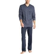 Calida Relax Streamline Pyjama Blå bomull XX-Large Herr