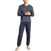 Calida Relax Streamline Pyjama With Cuff Blå bomull X-Large Herr