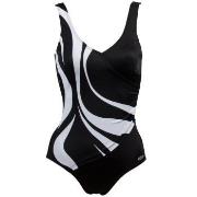 Damella Julia Basic Swimsuit Svart/Vit 40 Dam