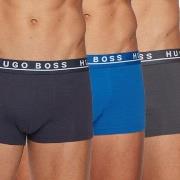 BOSS Kalsonger 3P Cotton Stretch Trunks Grå/Blå bomull X-Large Herr