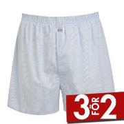 Jockey Kalsonger Woven Poplin Boxer Shorts Vit rutig bomull Large Herr