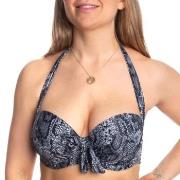 Missya Rose Bikini Strapless Halterneck Print Svart mönstrad F 75 Dam